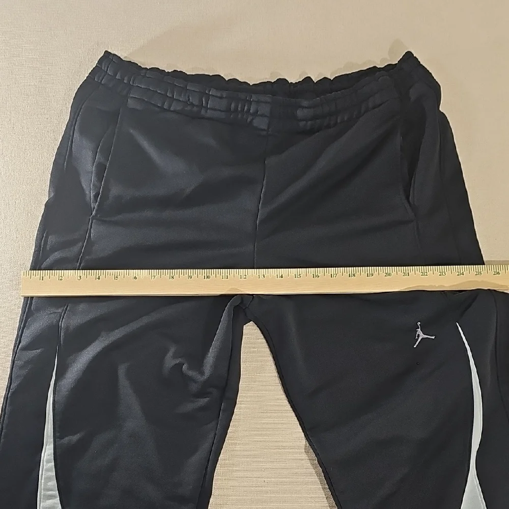 Jordan Black and Gray Men's Sweatpants Joggers XL